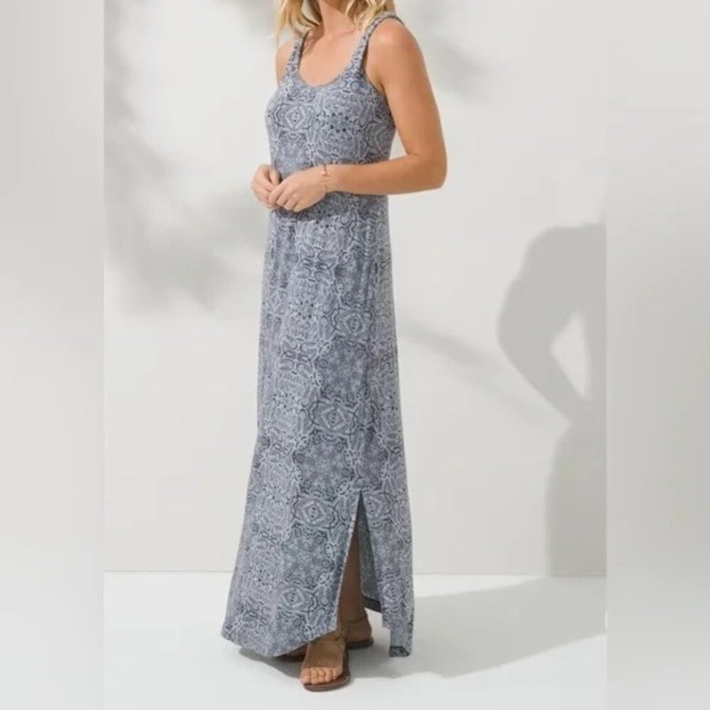 Soma Wknd Maxi Lounge Summer Dress M Paisley Boho Super Soft Rayon Blend Beachy - Picture 2 of 9